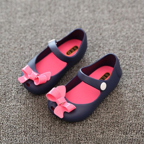 Children Shoes Bowknot Style Cute and Sweet Buckle Strap Closure Round Toe