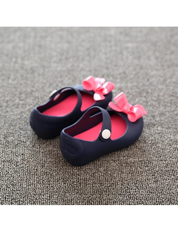 Children Shoes Bowknot Style Cute and Sweet Buckle Strap Closure Round Toe