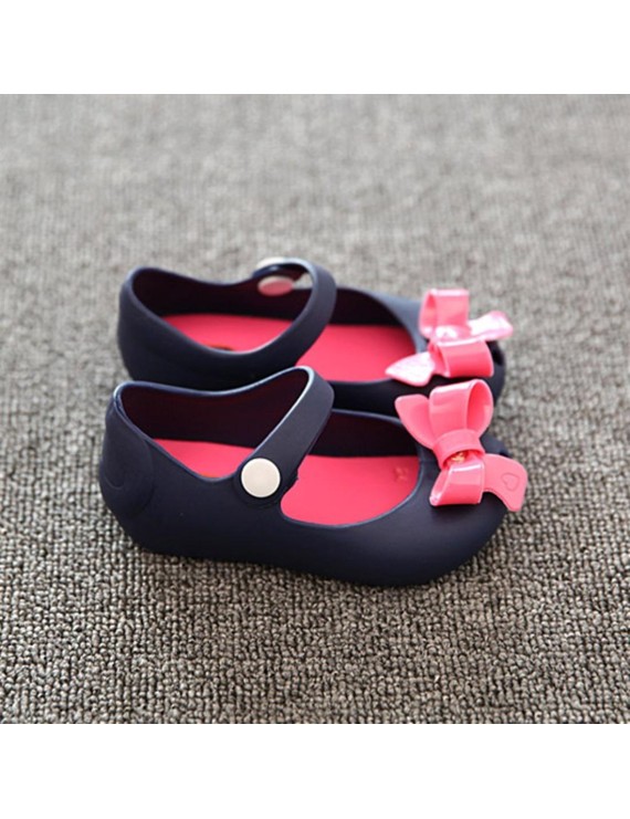 Children Shoes Bowknot Style Cute and Sweet Buckle Strap Closure Round Toe