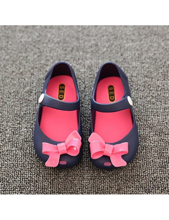 Children Shoes Bowknot Style Cute and Sweet Buckle Strap Closure Round Toe