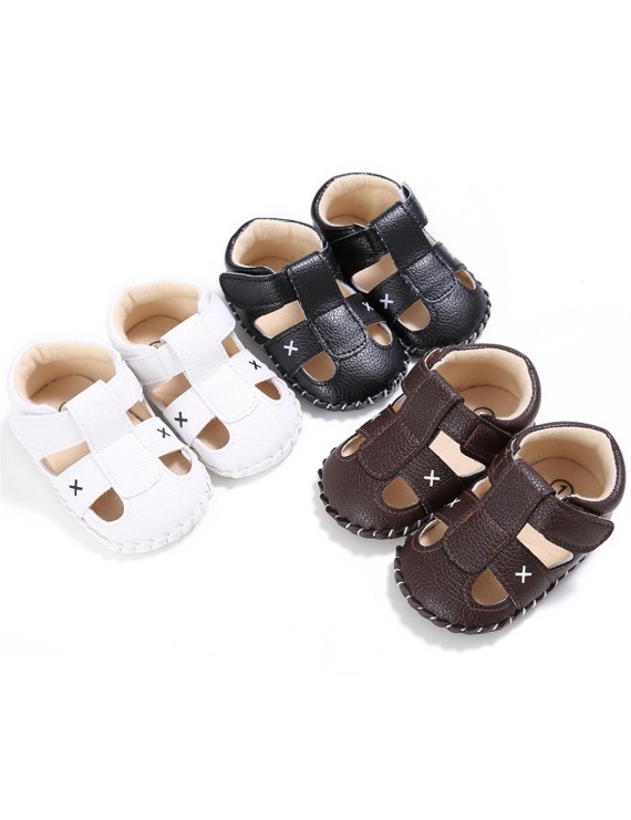 Summer style 0-1 year old toddler shoes boys and girls baby non-slip baby walking sandals brown 12.5cm