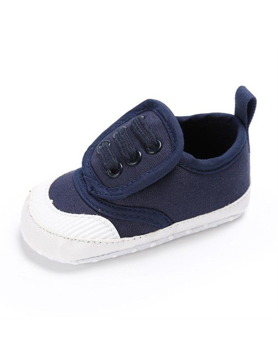 Spring and autumn style 0-1 year old baby soft sole leisure canvas shoes white 13cm