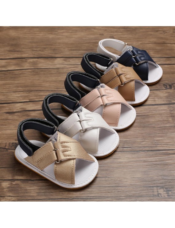 Oxford non-slip bottom breathable baby walking sandals for boys and girls 0-1 years old gold 11CM / 100g