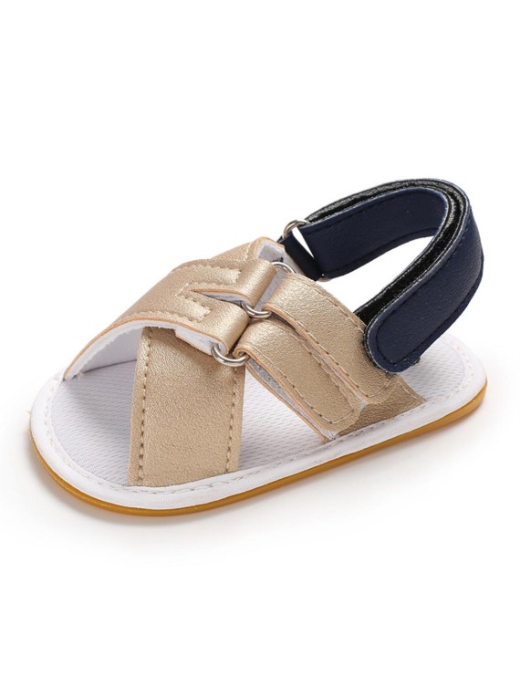 Oxford non-slip bottom breathable baby walking sandals for boys and girls 0-1 years old gold 11CM / 100g