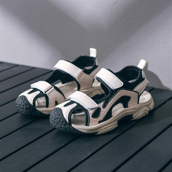 Boy's baotou soft soles sandals 6606 white 30