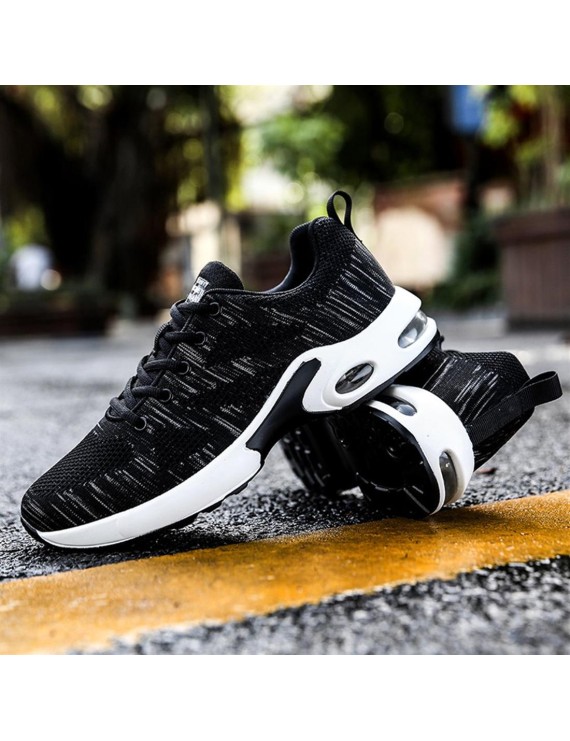 Casual Women Men Couples Outdoor Sport Knitted Air Cushion Sneaker Shoes