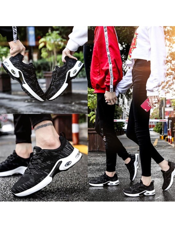 Casual Women Men Couples Outdoor Sport Knitted Air Cushion Sneaker Shoes