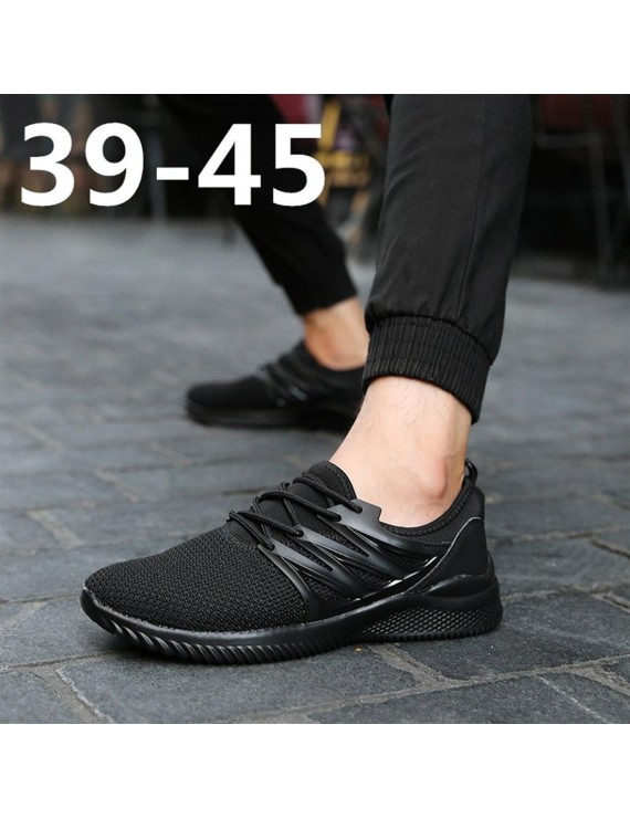 Fly Line Mesh Upper Breathable Sneakers Anti-skid Casual Sports Shoes For Men