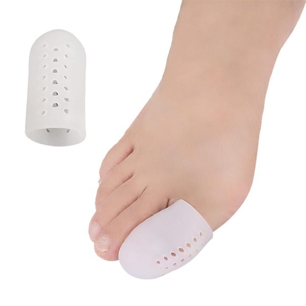 New type with perforated toe protection cover breathable big toe protection cover sports leisure anti-wear thumb corns care cover white