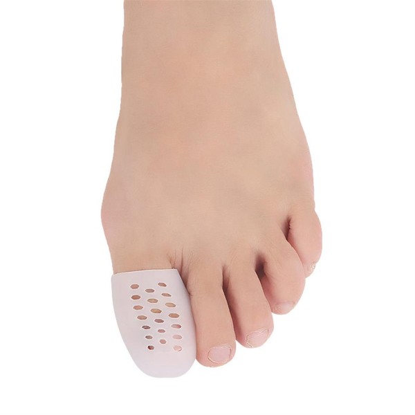 New type with perforated toe protection cover breathable big toe protection cover sports leisure anti-wear thumb corns care cover white