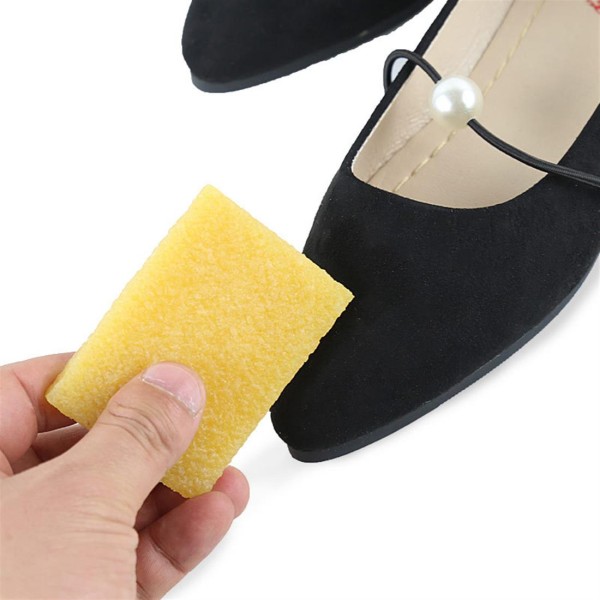 Suede decontamination rubber eraser raw film cleaning shoes snow boots suede fur abrasive skin rubber eraser for men and women yellow (5*7*1)