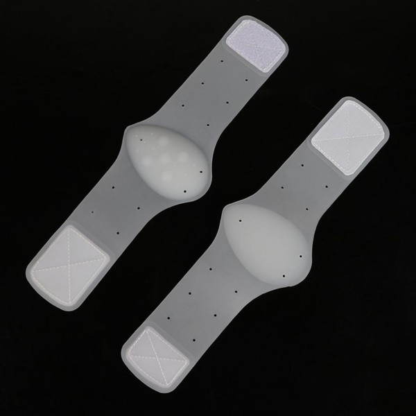 2 double silicone pads with massage shock absorption white arch pad