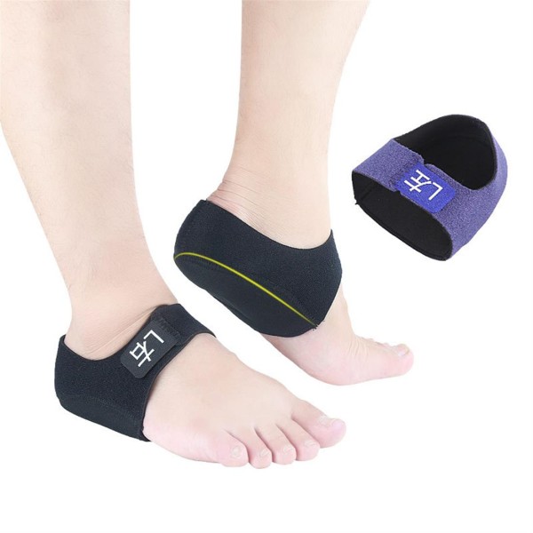 SEBS Velcro shock absorbent heel set for men and women sports leisure ultra soft comfortable gentle pressing heel pad purple band L