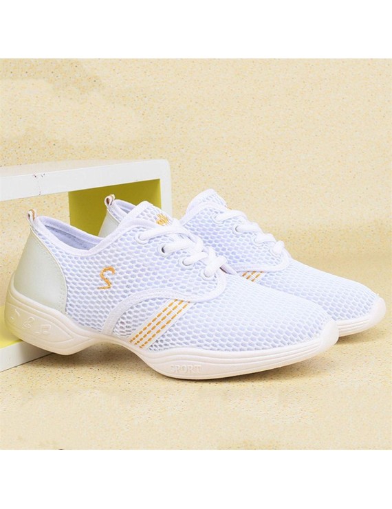 Female Dance Sneakers Soft Mesh Shoes Woman Jazz Ballroom Practicing Shoes