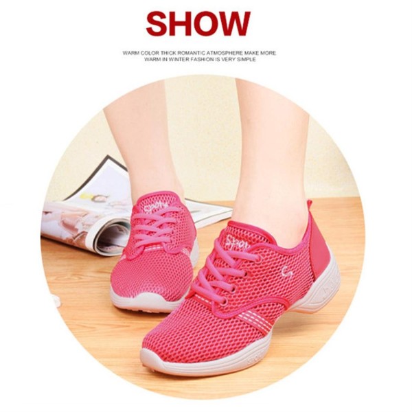 Female Dance Sneakers Soft Mesh Shoes Woman Jazz Ballroom Practicing Shoes