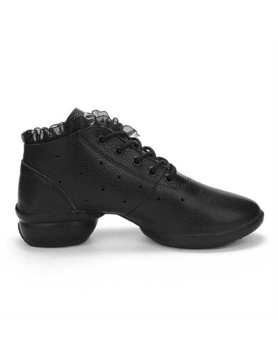 Women Dance Shoes Soft Cow Leather Shoes Sneakers Anti-slip Dance Shoes