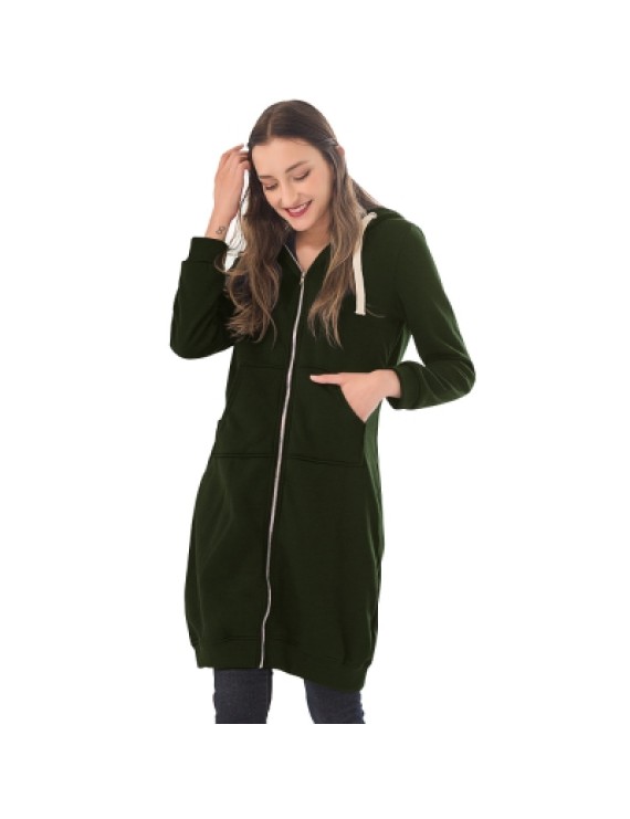 Women Plus Size Warm Hoodie Casual Loose Sweatshirt Coat Velvet Fashion Outwear