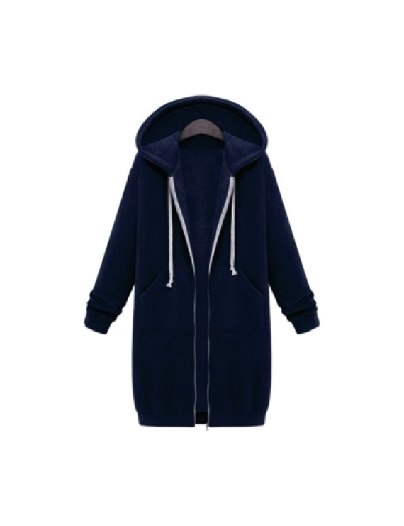 Women Plus Size Warm Hoodie Casual Loose Sweatshirt Coat Velvet Fashion Outwear