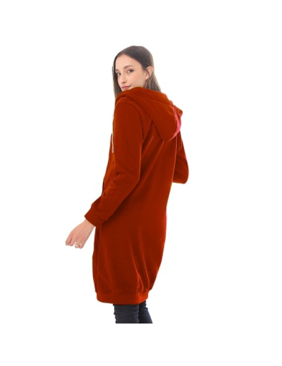 Women Plus Size Warm Hoodie Casual Loose Sweatshirt Coat Velvet Fashion Outwear