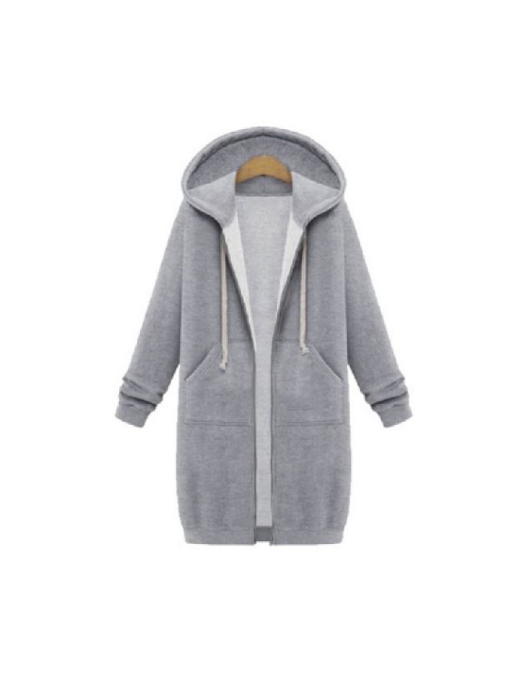 Women Plus Size Warm Hoodie Casual Loose Sweatshirt Coat Velvet Fashion Outwear