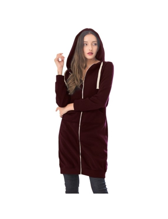 Women Plus Size Warm Hoodie Casual Loose Sweatshirt Coat Velvet Fashion Outwear