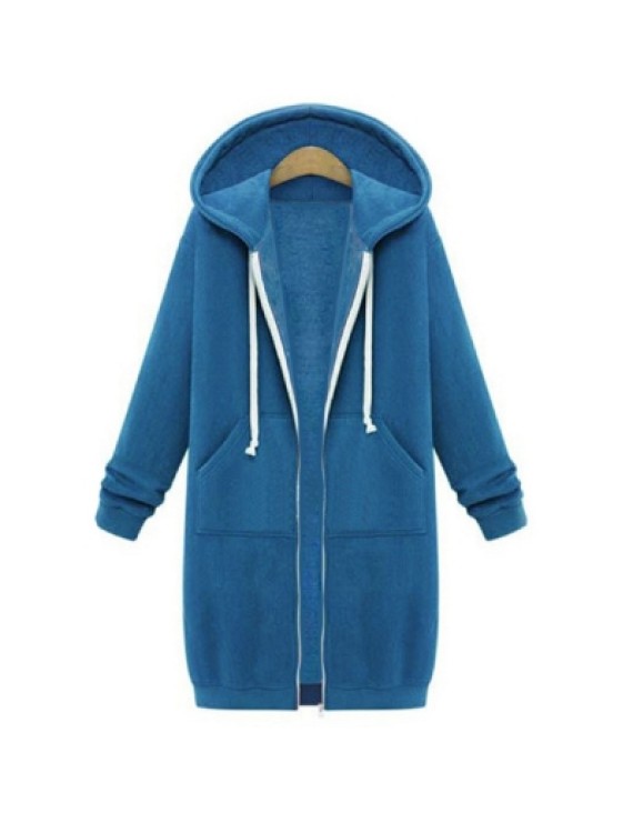 Women Plus Size Warm Hoodie Casual Loose Sweatshirt Coat Velvet Fashion Outwear