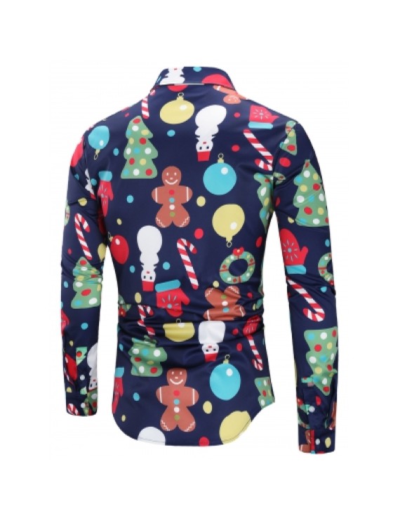 Christmas Theme Button Up Shirt