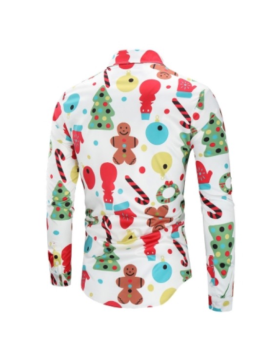 Christmas Theme Button Up Shirt