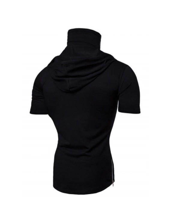 Hooded Short Sleeve T Shirt